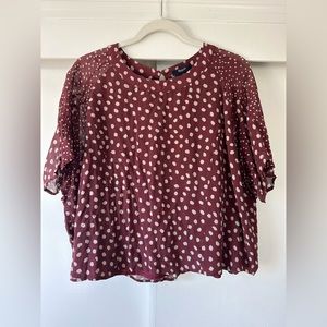 Madewell Chiffon Spotted Top